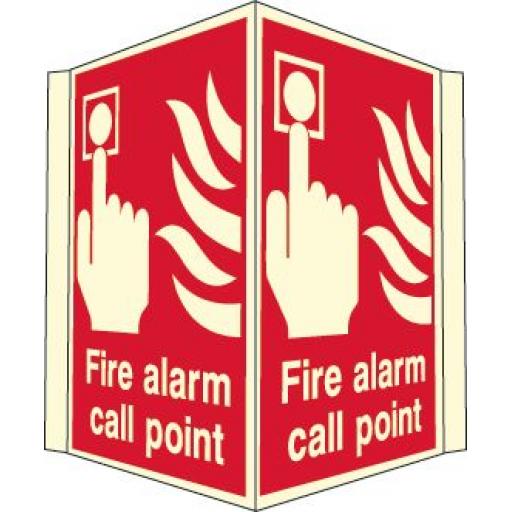 Fire alarm call point (Projecting sign Photoluminescent)