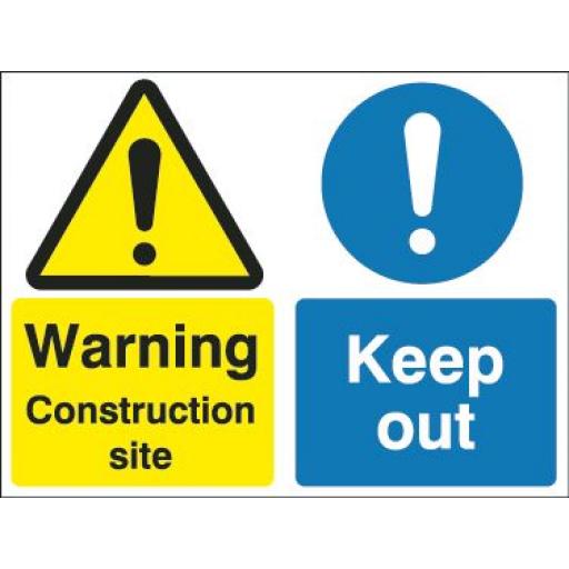 Warning Construction site Keep out