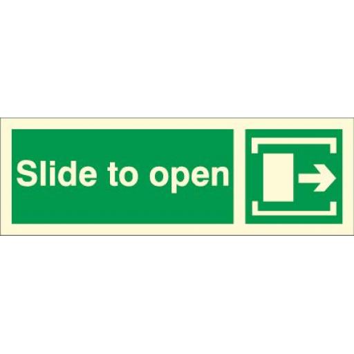 Slide to open - Arrow right (Photoluminescent)