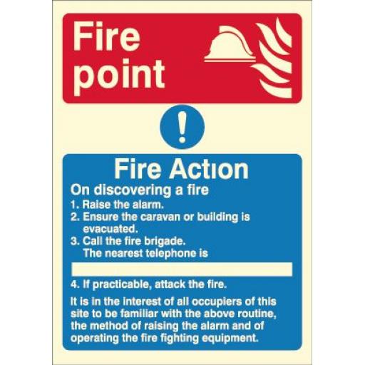 Fire Action - Fire point (Photoluminescent)