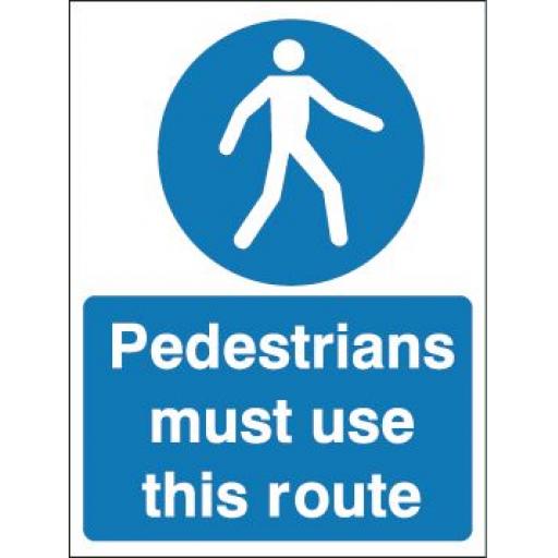 Pedestrians must use this route