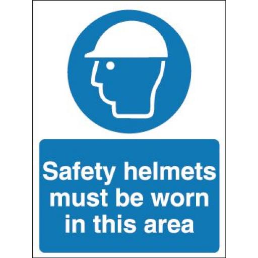 Safety helmets must be worn in this area