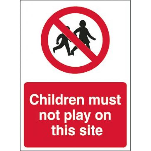 Children must not play on this site