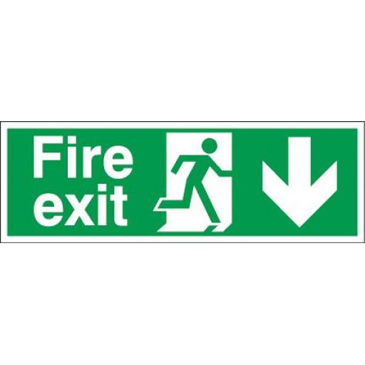 Fire exit - Running man - Down arrow