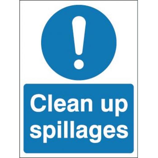 Clean up spillages