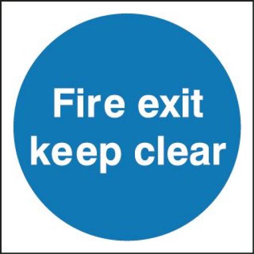 Fire exit keep clear