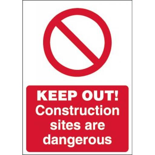 KEEP OUT! Construction sites are dangerous