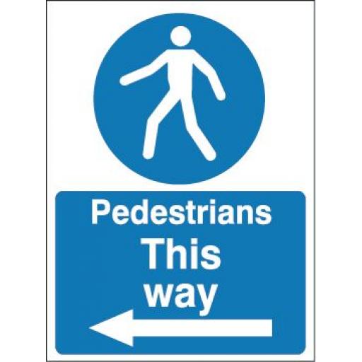 Pedestrians this way (Arrow left)