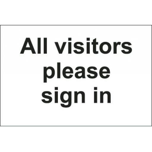 All visitors please sign in