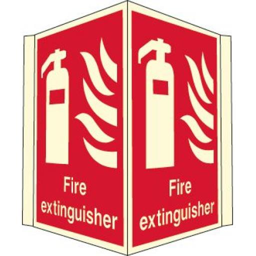 Fire extinguisher (Projecting sign Photoluminescent)