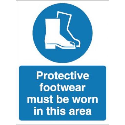 Protective footwear must be worn in this area