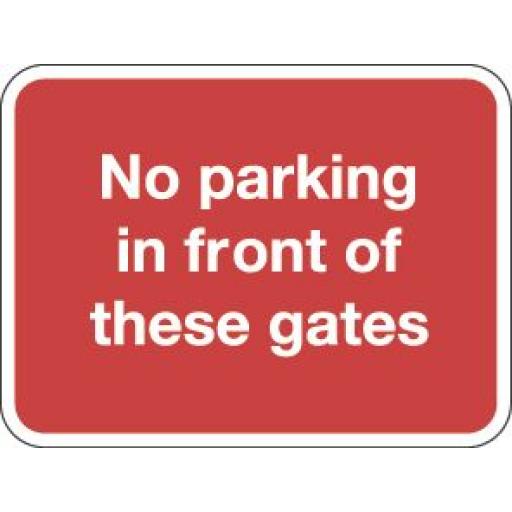 No parking in front of these gates