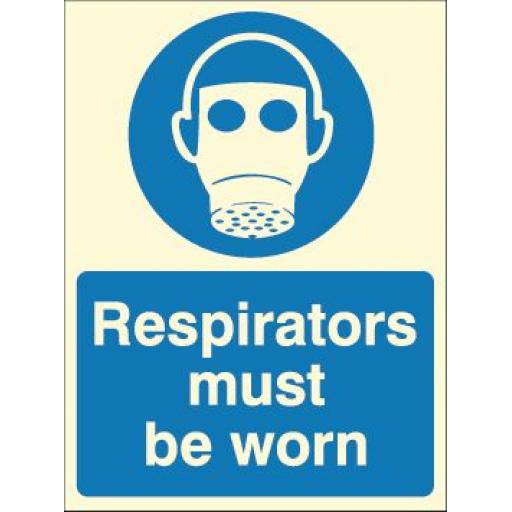 Respirators must be worn (Photoluminescent)