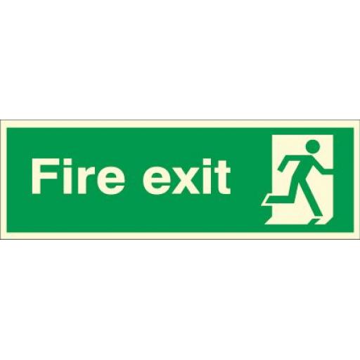 Fire exit - Running man Right (Photoluminescent)