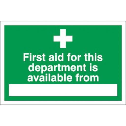 First aid for this department is available from