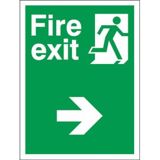 Fire exit - Man running - Arrow right