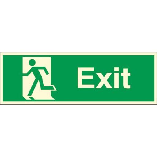 Exit - Running man left (Photoluminescent)