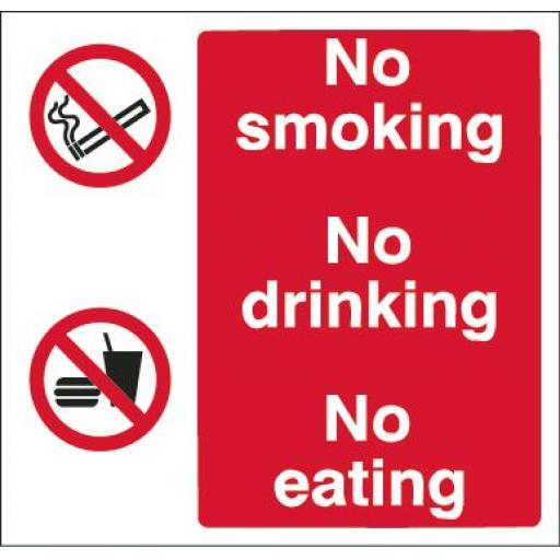 No smoking / No drinking / No eating