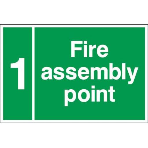 Fire assembly point 1 (Please state when ordering what number or letter is required)