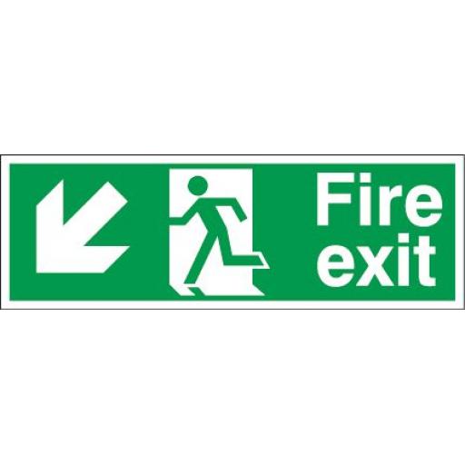 Fire exit - Running man - Down left arrow