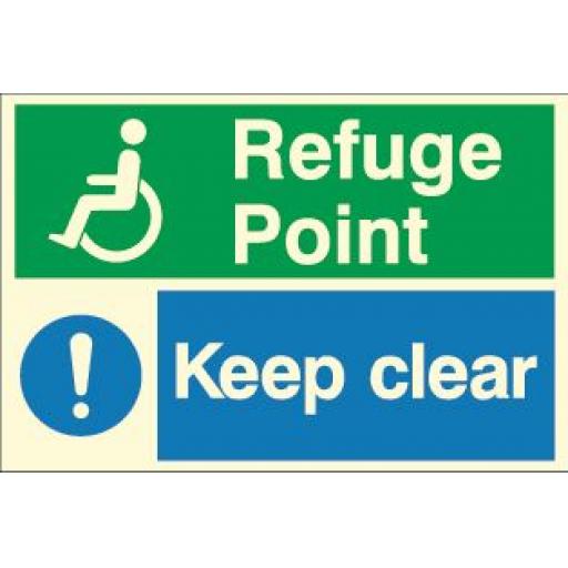 Refuge Point - Keep clear (Photoluminescent)