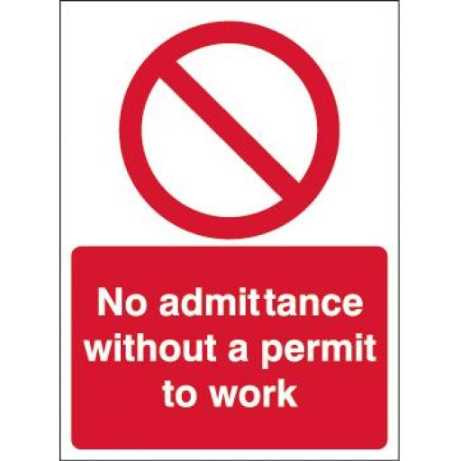 No admittance without a permit to work