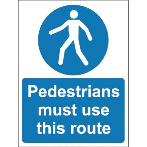 Pedestrians must use this route