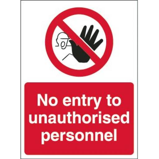 No entry to unauthorised personnel