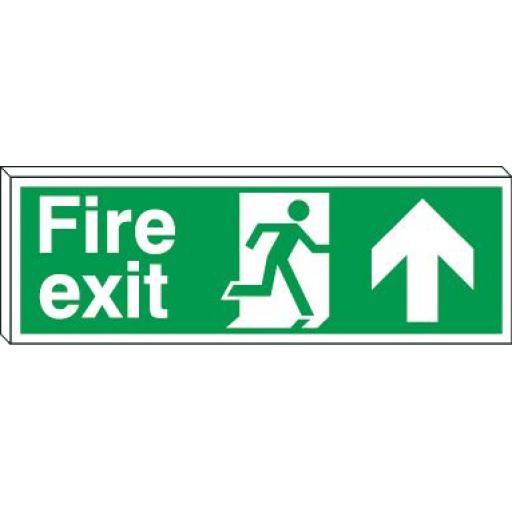 Fire exit - Running man - Up arrow (Double sided)