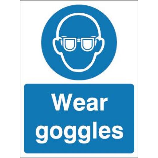 Wear goggles