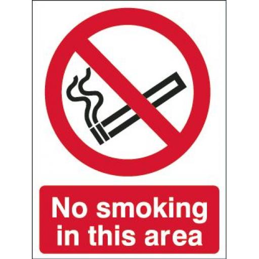 No smoking in this area