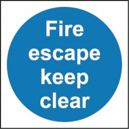 Fire escape keep clear