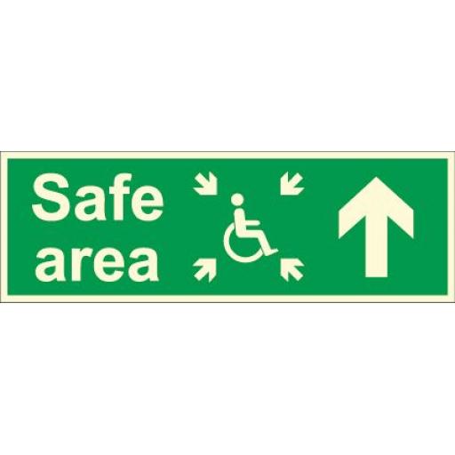 Safe area - Disabled logo - Arrow up (Photoluminescent)