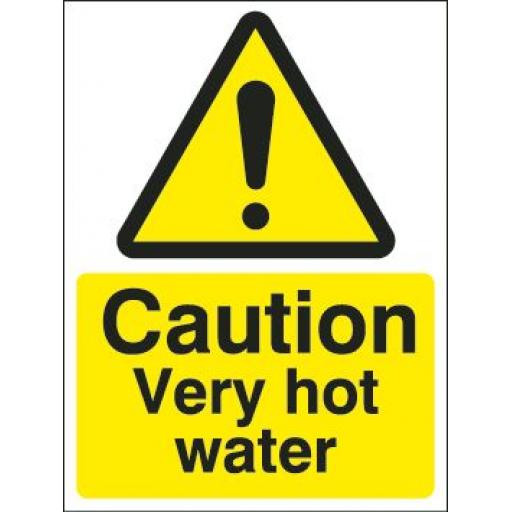 Caution Very hot water