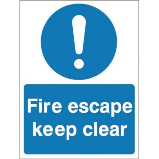 Fire escape keep clear