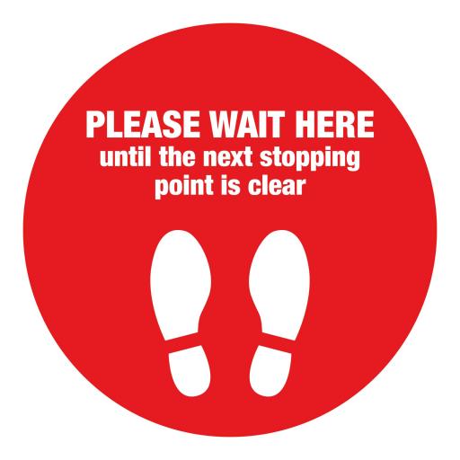 Please Wait Here - Floor Graphics (bulk pack)